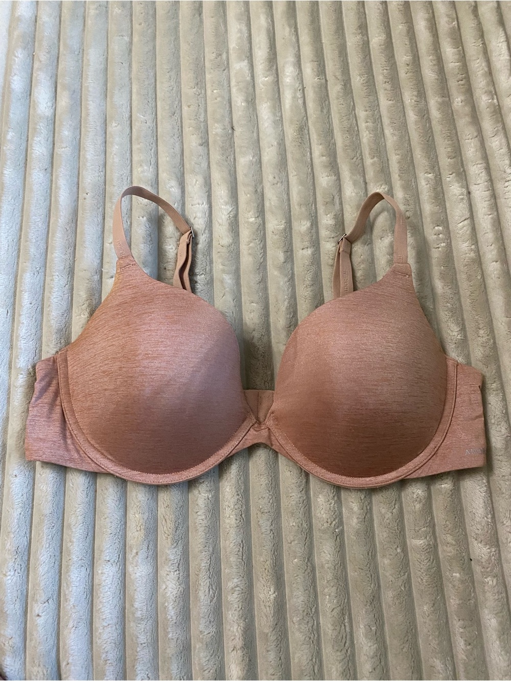 Adore Me Heathered Peach Rose Padded Push Up Bra